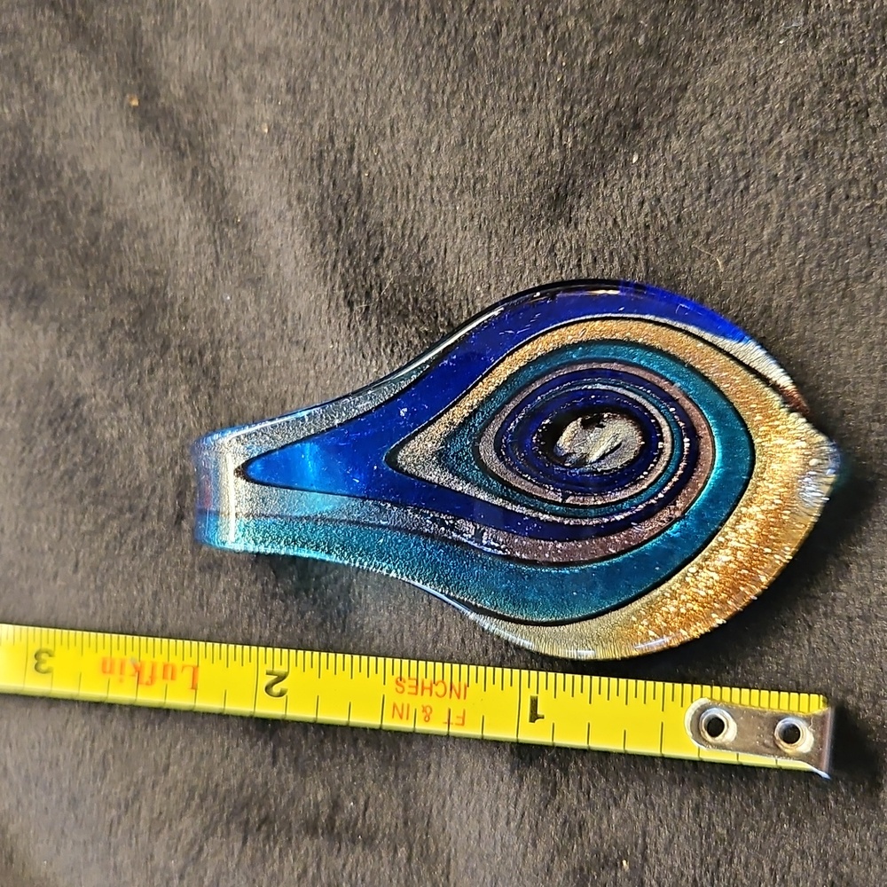Blown Glass Leaf Pendant Jewelry